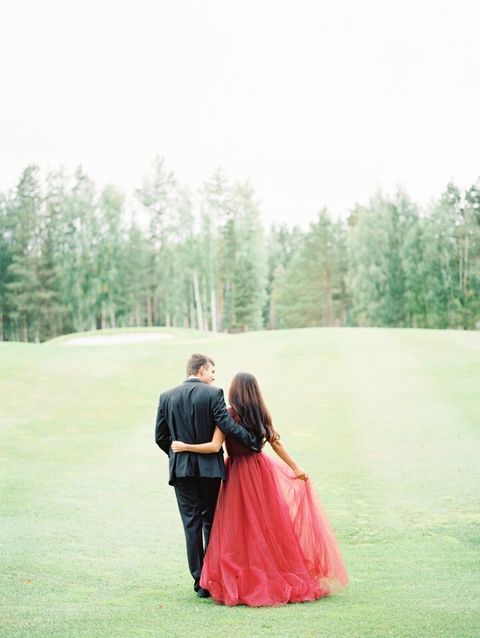 Свадебное платье Barbaris. Силуэт А-силуэт. Цвет Красный / Марсала, оттенки Розового. Вид 8