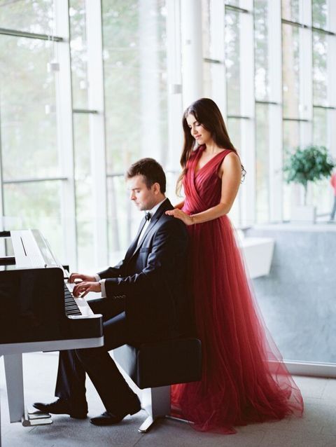 Свадебное платье Barbaris. Силуэт А-силуэт. Цвет Красный / Марсала, оттенки Розового. Вид 9