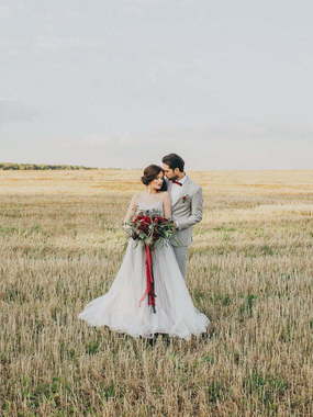 Свадебное платье Salvia. Силуэт А-силуэт. Цвет Пепельный / Металлик, Голубой / Синий, Лавандовый / Фиолетовый. Вид 1