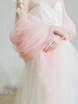 Свадебное платье Lazurit. Силуэт А-силуэт. Цвет Белый / Молочный, Пепельный / Металлик, оттенки Розового, Голубой / Синий. Вид 4