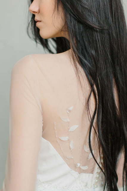 Свадебное платье Lazurit. Силуэт А-силуэт. Цвет Белый / Молочный, Голубой / Синий, Пепельный / Металлик, оттенки Розового. Вид 6