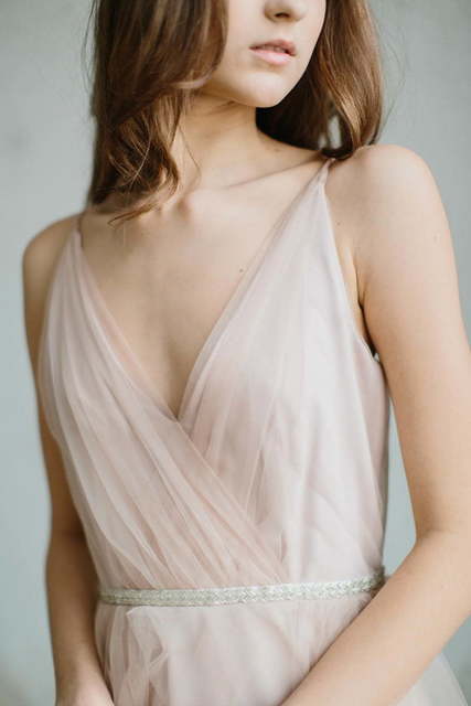 Свадебное платье Quarz. Силуэт А-силуэт. Цвет оттенки Розового. Вид 3