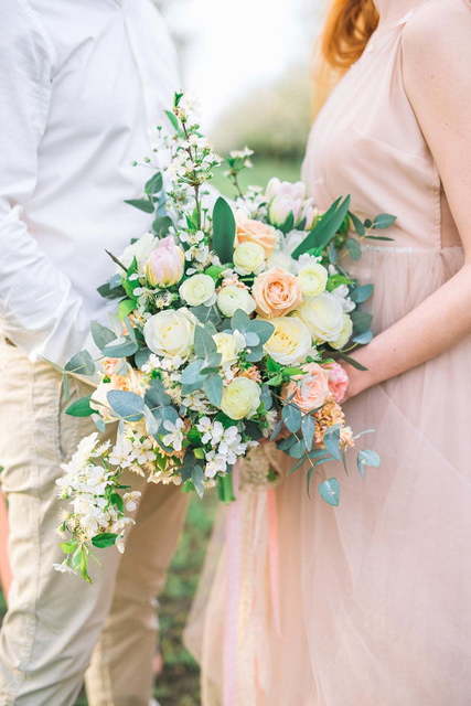 Свадебное платье Quarz. Силуэт А-силуэт. Цвет оттенки Розового. Вид 8