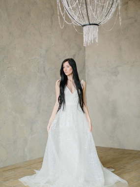 Свадебное платье Dimond. Силуэт А-силуэт. Цвет Белый / Молочный. Вид 1