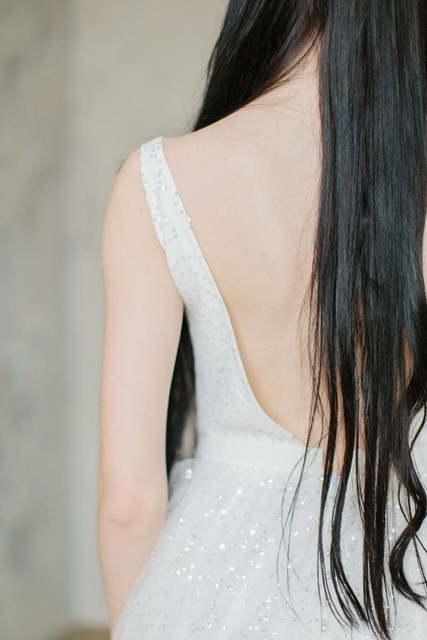 Свадебное платье Dimond. Силуэт А-силуэт. Цвет Белый / Молочный. Вид 2