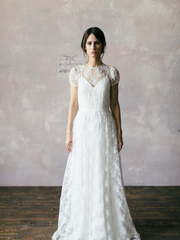 Свадебное платье Mia. Силуэт А-силуэт. Цвет Белый / Молочный. Вид 1