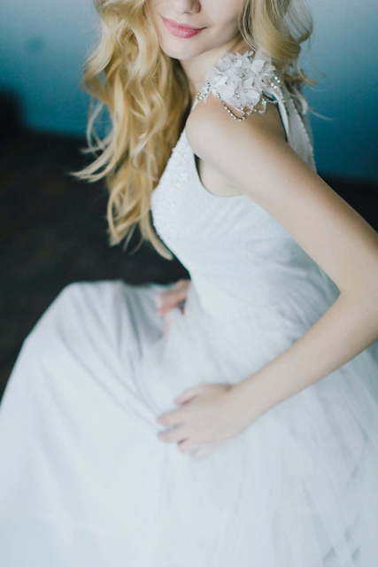 Свадебное платье Anita. Силуэт А-силуэт. Цвет Белый / Молочный. Вид 8