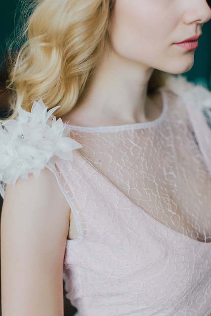 Свадебное платье Collete. Силуэт А-силуэт. Цвет оттенки Розового. Вид 7