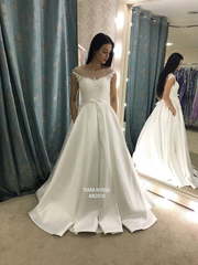 Свадебное платье 2018. Силуэт Пышное, А-силуэт. Цвет Белый / Молочный. Вид 1