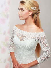 Свадебное платье Розабель 2. Силуэт А-силуэт, Прямое. Цвет Белый / Молочный. Вид 1