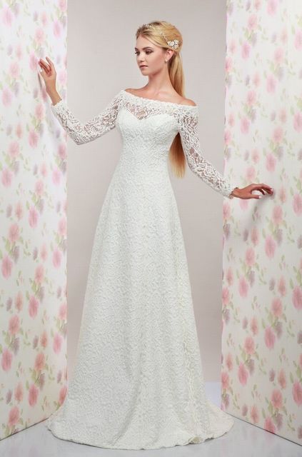 Свадебное платье Розабель 2. Силуэт А-силуэт, Прямое. Цвет Белый / Молочный. Вид 2