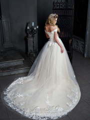 Свадебное платье Камерон. Силуэт А-силуэт. Цвет Айвори / Капучино. Вид 2