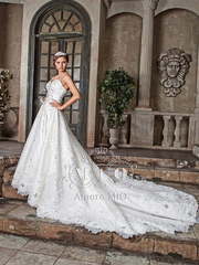 Свадебное платье Диамант 3. Силуэт А-силуэт. Цвет Белый / Молочный. Вид 2