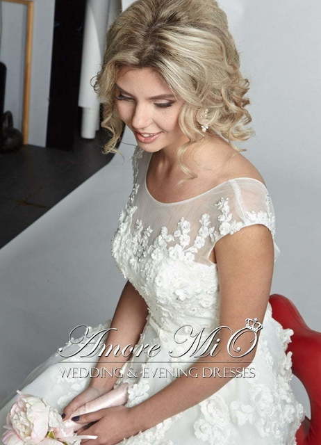 Свадебное платье Гордения. Силуэт А-силуэт. Цвет Белый / Молочный. Вид 5