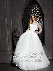 Свадебное платье Луна. Силуэт Пышное, А-силуэт. Цвет Белый / Молочный. Вид 1