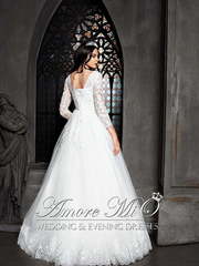 Свадебное платье Тамила. Силуэт А-силуэт. Цвет Белый / Молочный. Вид 2