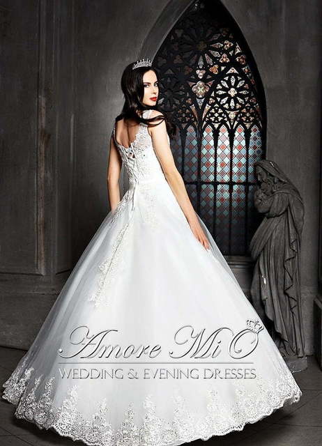 Свадебное платье Шейла. Силуэт А-силуэт. Цвет Белый / Молочный. Вид 2