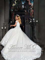 Свадебное платье Соланж. Силуэт А-силуэт. Цвет Белый / Молочный. Вид 2