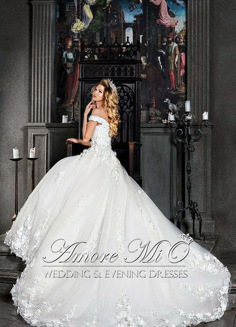 Свадебное платье Соланж. Силуэт А-силуэт. Цвет Белый / Молочный. Вид 4