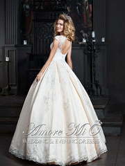 Свадебное платье Эльза. Силуэт Пышное, А-силуэт. Цвет Айвори / Капучино. Вид 2