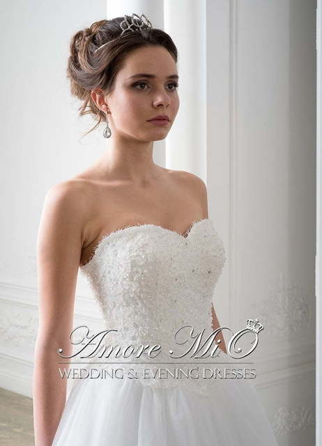 Свадебное платье Каприче. Силуэт Пышное, А-силуэт. Цвет Белый / Молочный. Вид 3