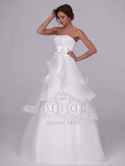 Свадебное платье Жасмин. Силуэт А-силуэт. Цвет Белый / Молочный. Вид 1