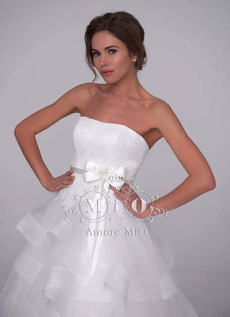 Свадебное платье Жасмин. Силуэт А-силуэт. Цвет Белый / Молочный. Вид 2