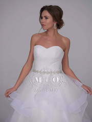 Свадебное платье Кларис. Силуэт А-силуэт. Цвет Белый / Молочный. Вид 2