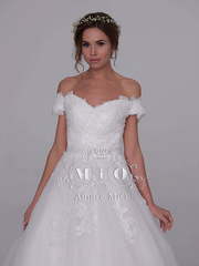 Свадебное платье Нова. Силуэт А-силуэт. Цвет Белый / Молочный. Вид 2