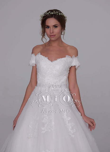 Свадебное платье Нова. Силуэт А-силуэт. Цвет Белый / Молочный. Вид 2