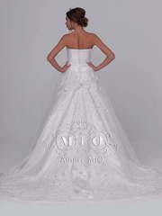 Свадебное платье Рамина. Силуэт А-силуэт. Цвет Белый / Молочный. Вид 2