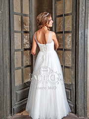 Свадебное платье Милена. Силуэт А-силуэт, Прямое. Цвет Белый / Молочный. Вид 2