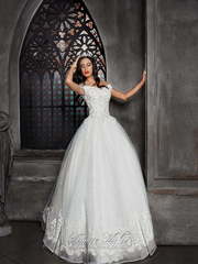 Свадебное платье Лернео. Силуэт Пышное, А-силуэт. Цвет Белый / Молочный. Вид 1