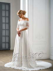 Свадебное платье Аврора. Силуэт А-силуэт. Цвет Белый / Молочный. Вид 1