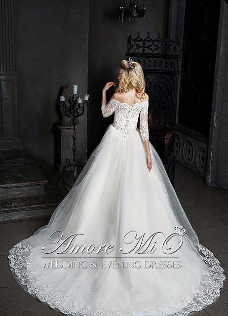 Свадебное платье Фируза. Силуэт Пышное, А-силуэт. Цвет Белый / Молочный. Вид 2