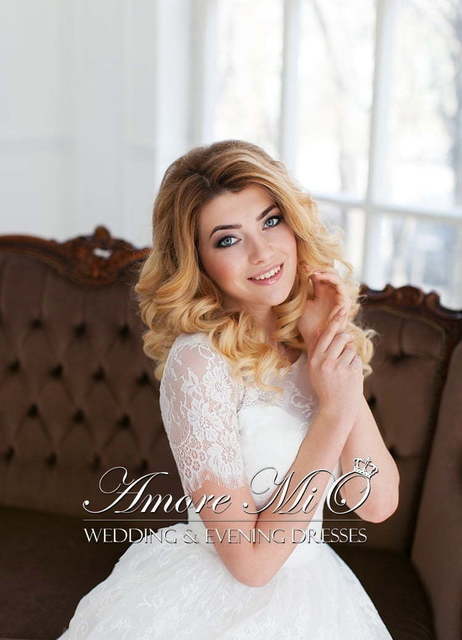 Свадебное платье Донетти. Силуэт А-силуэт. Цвет Белый / Молочный. Вид 3