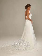 Свадебное платье Флора. Силуэт А-силуэт. Цвет Белый / Молочный, Айвори / Капучино. Вид 2