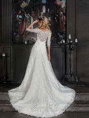 Свадебное платье Алисия. Силуэт А-силуэт. Цвет Белый / Молочный. Вид 2