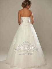 Свадебное платье Сисиль. Силуэт А-силуэт. Цвет Белый / Молочный, Айвори / Капучино. Вид 2