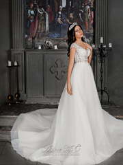 Свадебное платье Валенсия. Силуэт А-силуэт. Цвет Белый / Молочный. Вид 1