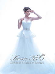 Свадебное платье Лилия. Силуэт А-силуэт. Цвет Белый / Молочный. Вид 1