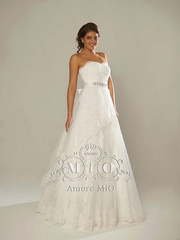 Свадебное платье Шанталь. Силуэт А-силуэт. Цвет Белый / Молочный. Вид 1