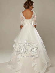 Свадебное платье Миранда. Силуэт А-силуэт. Цвет Белый / Молочный. Вид 2