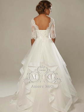 Свадебное платье Миранда. Силуэт А-силуэт. Цвет Белый / Молочный. Вид 2