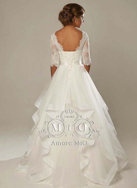 Свадебное платье Миранда. Силуэт А-силуэт. Цвет Белый / Молочный. Вид 2