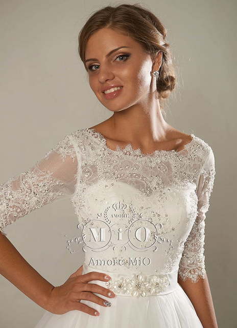 Свадебное платье Миранда. Силуэт А-силуэт. Цвет Белый / Молочный. Вид 3