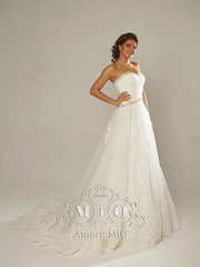 Свадебное платье Молли. Силуэт А-силуэт. Цвет Белый / Молочный. Вид 1