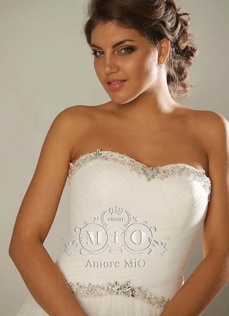 Свадебное платье Молли. Силуэт А-силуэт. Цвет Белый / Молочный. Вид 3