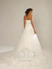 Свадебное платье Ивона 2. Силуэт А-силуэт. Цвет Айвори / Капучино. Вид 2