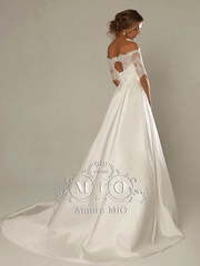 Свадебное платье Глесс. Силуэт А-силуэт. Цвет Белый / Молочный, Айвори / Капучино. Вид 2